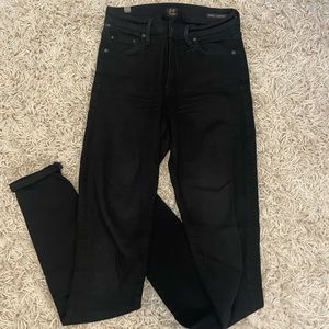 Citizens of Humanity black high rise skinny jeans